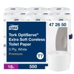 Tork OptiServe® (T7)-ის ტუალეტის ქაღალდი შიდა გულის გარეშე (63.3 მ) – პრემიუმი