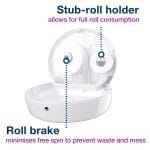 Tork მინი ჯამბო (T2) დისპენსერი მინი-რულონებით (თეთრი, შავი, მეტალის) - Image 7